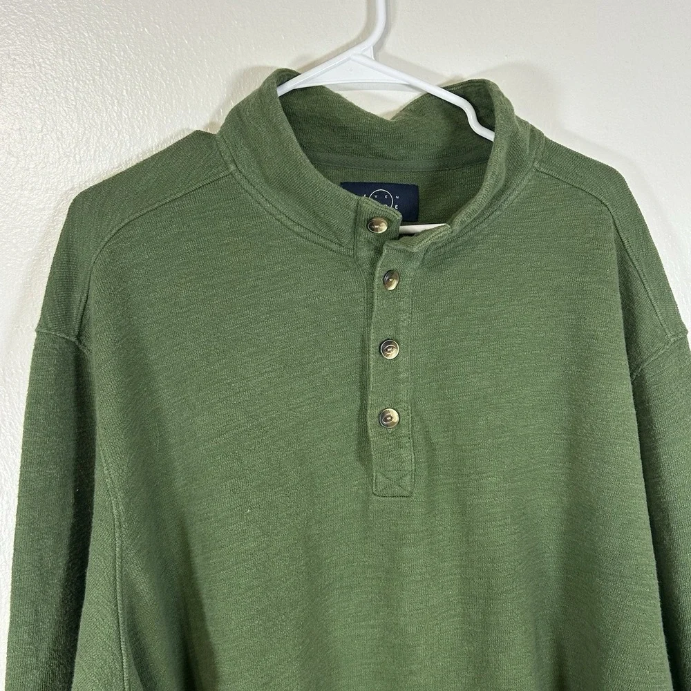 Even Tide Peruvian Men's Cotton Henley Sweater XXL Textured‎ Casual Outerwear